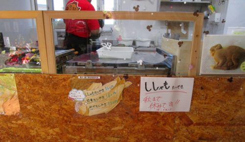 町内で人気の🦕恐竜のおやき店、餡はつぶあん・クリーム・チキンマヨ/季節限定？の「ししゃも型」もあるようです1